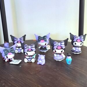Kuromi sanrio figure dolls set of 6. super cute! 🥰